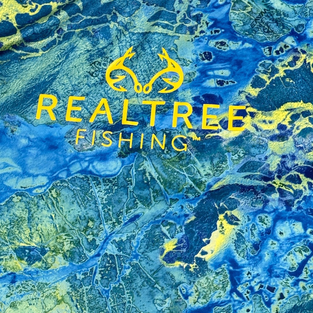 Realtree‎ Fishing Blue and Cream Tee